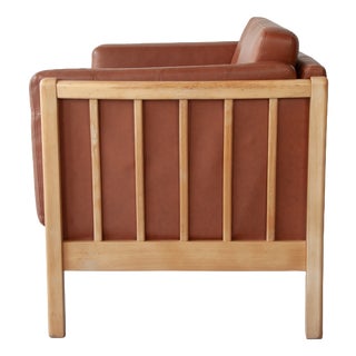 Mid-Century Danish Brown Leather Sofa by Stouby, 1960s For Sale