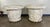 Pair of 19th Century Hand-Carved Carrara Marble Planters A striking pair of 19th century Italian urn-form planters,...