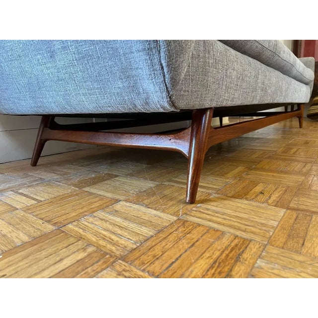 1960s Mid Century Modern Grey Sofa For Sale - Image 12 of 12