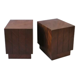 Midcentury Modern Side Cocktail or End Tables, Pair