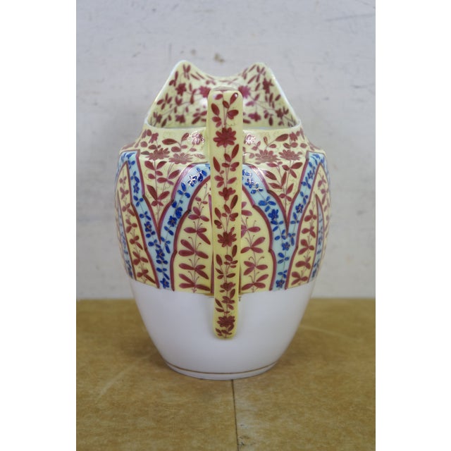 Antique Royal Vienna Floral Chintz Porcelain Serving Pitcher Jug 9" For Sale - Image 4 of 15