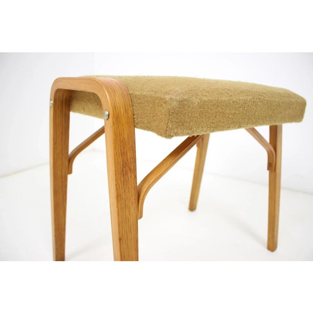Wood Mid-Century Footstool from Thonet, 1970s For Sale - Image 7 of 10