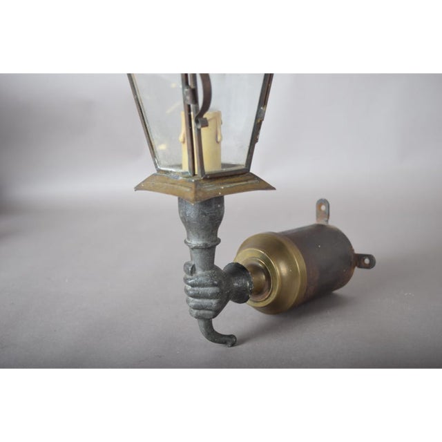 1980s Mid-Century Style Handmade Brass Wall Sconce, 1980s For Sale - Image 5 of 11