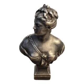 Silvered Bronze Figurine by Signed Houdon, 1849 For Sale