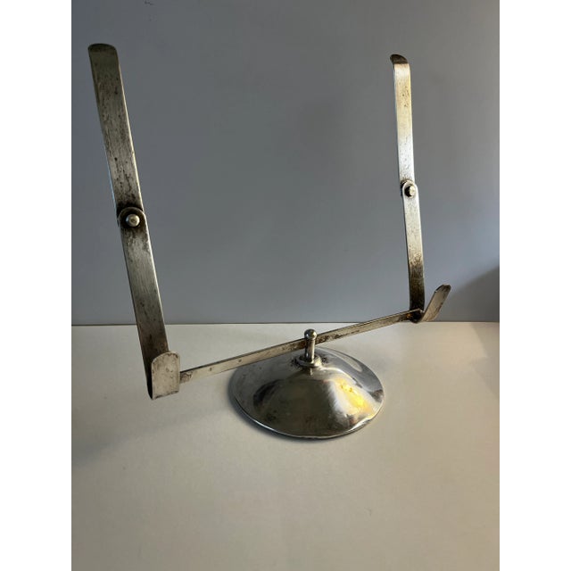 1917 Art Deco Apollo Silver Company Adjustable Folding Music Stand or Art, Magazine holder or Easel. Louis W. Rice...