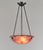 Charles Schneider French Art Deco Pendant Light by Le Verre Francais Schneider - 1925 Cameo Chandelier France For Sale - Image 4 of 12