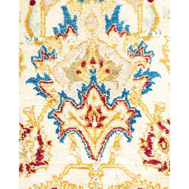 Moroccan Vintage Moroccan Hand Knotted Wool Area Rug, Ivory - 6'2" X 9'9" For Sale - Image 3 of 9