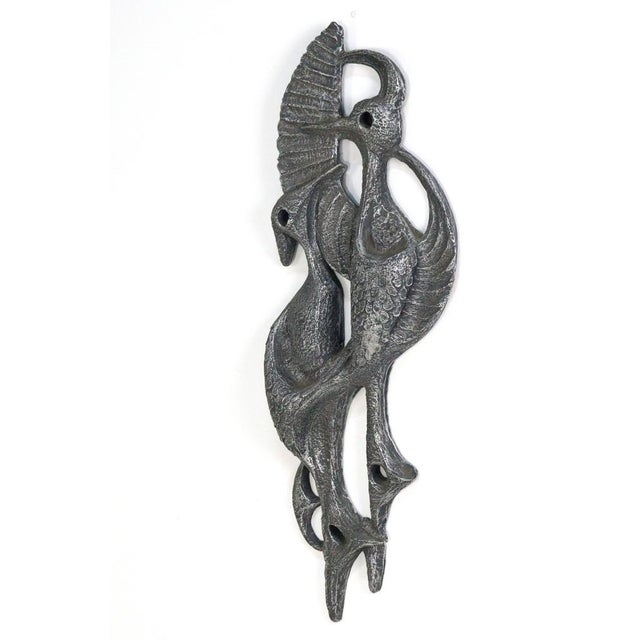 1970s Brutalist Resin Wall Decoration of Cranes from Ars Munda For Sale - Image 5 of 10