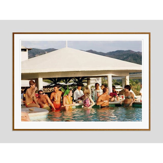 Modern Racquet Club Pool 1968 by Slim Aarons Framed C-Print For Sale - Image 3 of 3