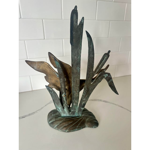 Mid 20th Century Mid 20th Century Brass and Iron Duck Metal Shelf Sculpture Figurine For Sale - Image 5 of 10