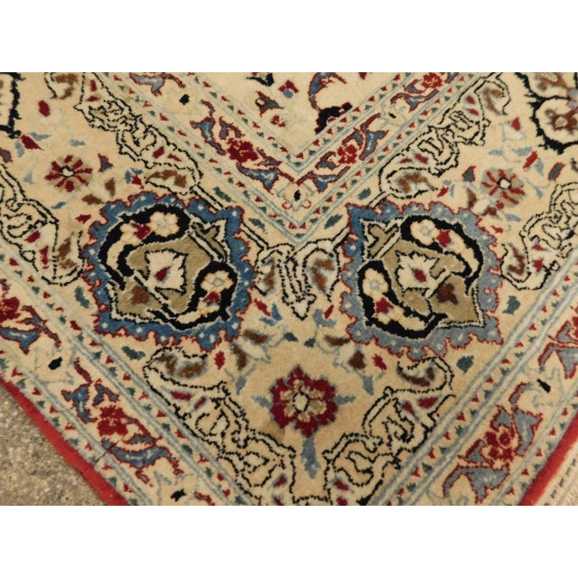 Persian 1960s Vintage Hand Knotted Persian Nain Rug - 3'10"x 5'9" For Sale - Image 3 of 12