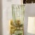 Modernist Celadon Hand-Blown Murano Glass & Brass Sconces With Elongated Drop For Sale - Image 4 of 12