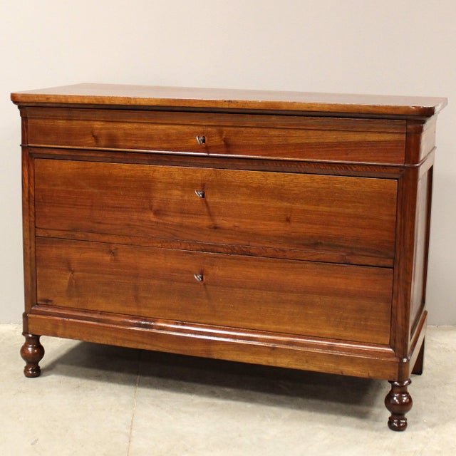 Antique Italian Charles X Chest of Drawers in Walnut For Sale - Image 14 of 14