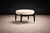 Móveis Cimo Round Stool in Ebonized Wood With Metal Sabots, Brazil, 1950s — Newly Upholstered in Warm Ivory Bouclé For Sale - Image 9 of 9