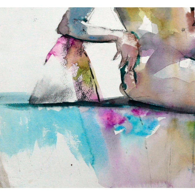 Abstract Expressionism Modernist Resting Nude by David Stephens For Sale - Image 3 of 4