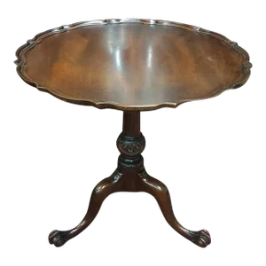 Vintage Piecrust Table, Mahogany Pedestal Table, Imperial Furniture