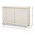 Modern Reeded Antique White Cabinet For Sale - Image 3 of 8