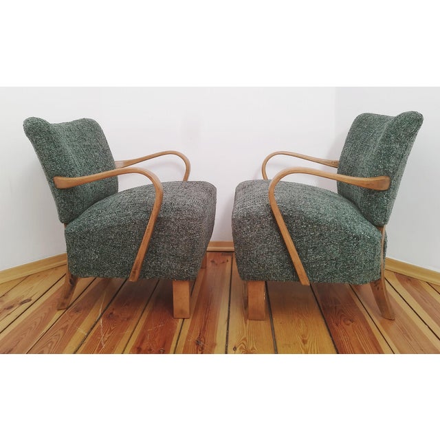 Mid-Century Modern Set of H 237 Armchairs by J. Halabala for Up Závody, 1960s For Sale - Image 3 of 18