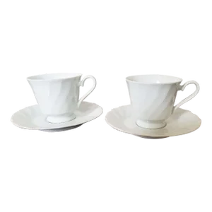 1970s Sheffield Bone China 2 Cups and 2 Saucers