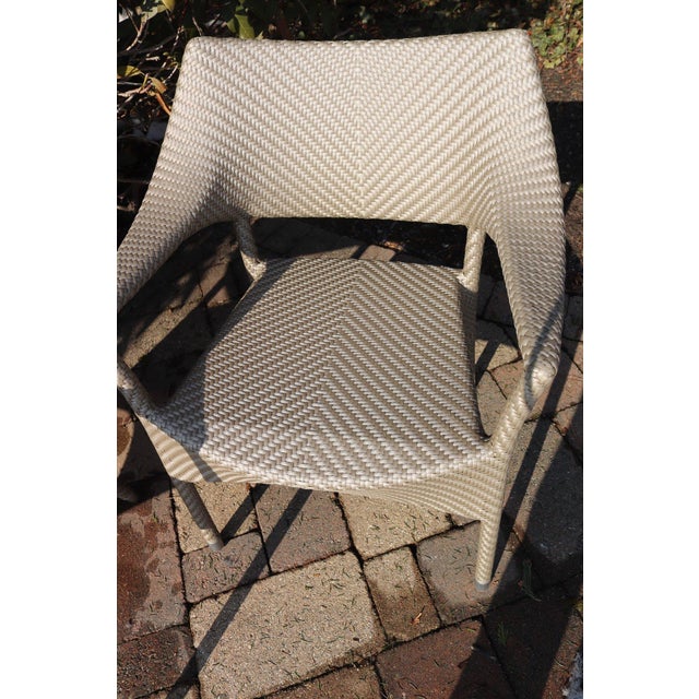 JANUS et Cie Janice Feldman for Janus Et Cie Amari Outdoor Low Back Lounge Chairs - Pair - Limestone Finish For Sale - Image 4 of 6