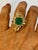 5.82 Ct Natural Colombian Cushion Cut Emerald & 3 Ct RoseCut Diamond Ring 18 Kt For Sale - Image 4 of 8