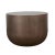 Modern cement resin round drum outdoor side table. Lightweight modeled bronze grey smooth finish. Great color and material...