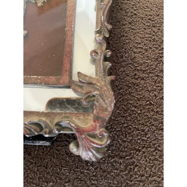 Rustic Mirrored Shadowbox With Ornate Cross For Sale - Image 3 of 8