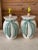 1980’s Post Modern Coastal Regency Teal Draped Ribbon Lamps-Pair For Sale - Image 12 of 12