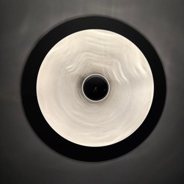 Large Mid-Century Disc Lamp attributed to Charlotte Perriand for Les Arcs, 1970s For Sale - Image 15 of 18