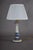 Hollywood Regency Blue & White Ceramic Table Lamp with Gilded Details, 1970s For Sale - Image 3 of 12