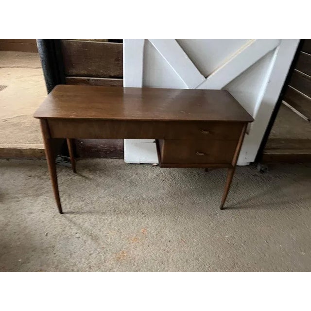 John Stuart Mid 20th Century John Stuart Danish Desk and Side Table - Set of 2 For Sale - Image 4 of 12
