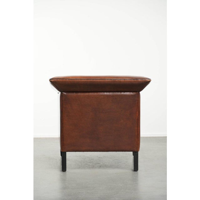 Art Deco Club Chair in Sheepskin Leather For Sale - Image 4 of 13