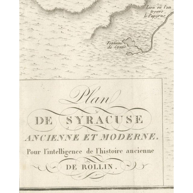 Plan of Ancient and Modern Syracuse with Numbered Key from Rollin Atlas, 1818 For Sale - Image 4 of 8