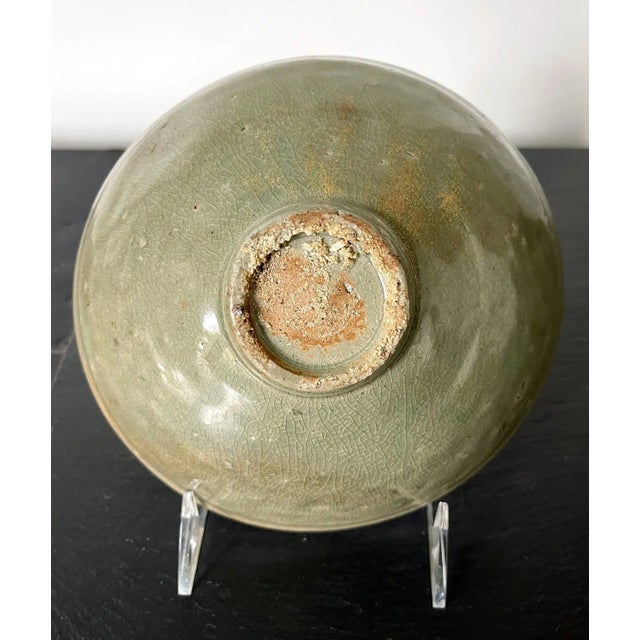 Antique Korean Ceramic Bowl with Incised Design For Sale - Image 9 of 13