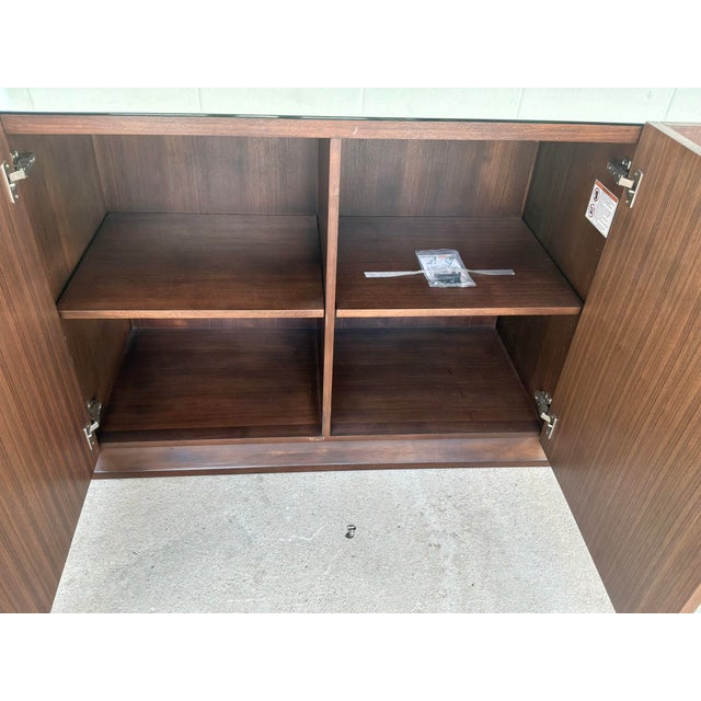 Modern Century Furniture Modern Mahogany Compositions Credenza For Sale - Image 3 of 9