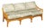 McGuire Organic Modern Rattan Three Cushion Sofa For Sale