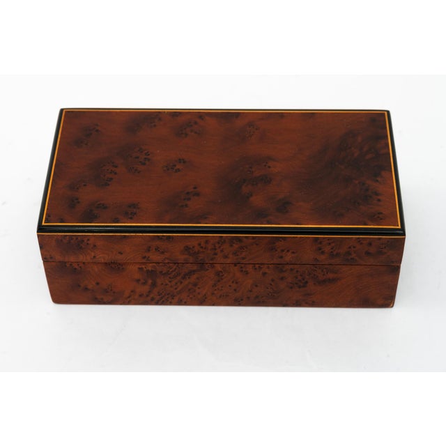 1920s Birds-eye Wood Box with Inlays on the Edges, Vienna, 1920s For Sale - Image 5 of 10