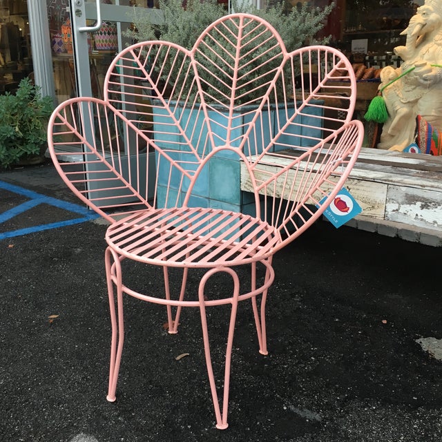 Pink Iron Flower Chair Chairish