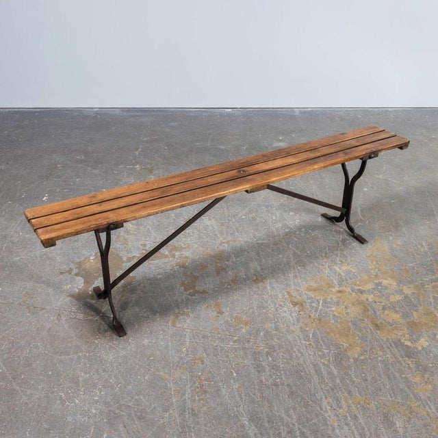 Vintage Waiting Room Bench, 1940s For Sale - Image 6 of 12