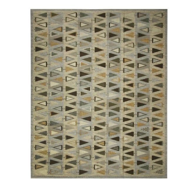Swedish Geometric Rug by Celerie Kemble for Chairish, 6'x9' For Sale In New York - Image 6 of 7