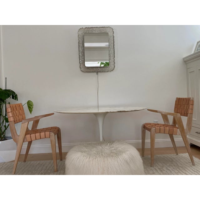 1940s Cowhide Leather Webbing Arm Chair by Abel Sorenson for Knoll Associates - a Pair For Sale - Image 12 of 13