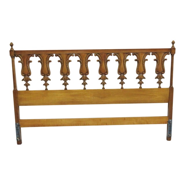 Italian Style Fruitwood Carved Kingsize Headboard Chairish