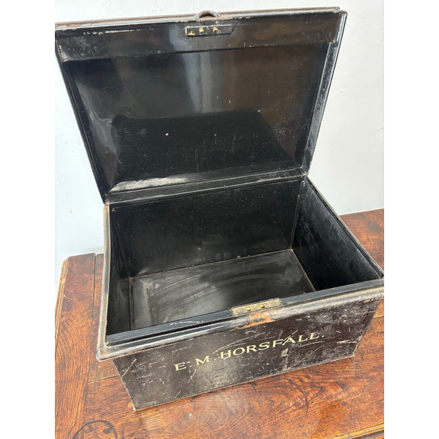 Antique English Deed Box For Sale - Image 4 of 8