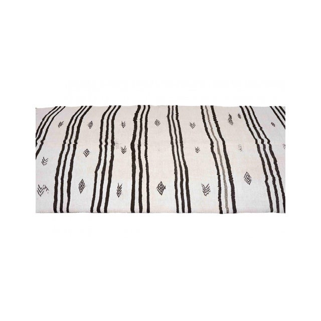 Striped Hemp Vintage Turkish Kilim Rug - 5`8" X 8`10" For Sale - Image 4 of 6