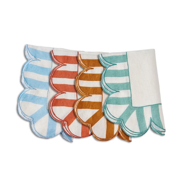 It's impossible not to have fun with our candy-colored, scalloped napkins. Crafted with 100-percent linen, choose-your-own...
