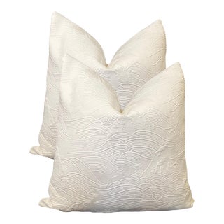 Rolling Hills Metalassae 24" Down Filled Pillows - A Pair For Sale