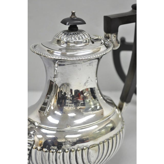 Antique English Sheffield B. Altman Art Deco Silver Plated Tea Service Set - 4 Pc For Sale - Image 12 of 18