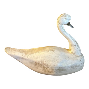 Antique Wood Carved Swan