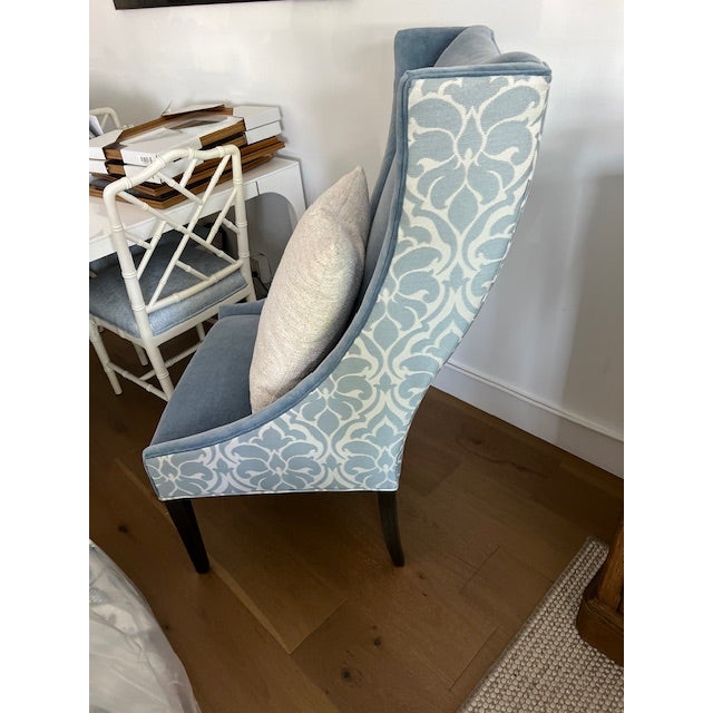 OUTSIDE: 26W x 31D x 46H INSIDE: 19.5W x 18D SEAT: 20H DESCRIPTION: Chair (26W) COM: Plain: 6.50 yds Repeat of 2-14": 8.25...