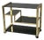 Italian Modern Brass and Smoked Glass Bar Cart, 1970s For Sale